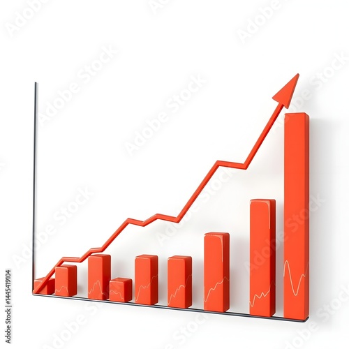 Free Download Business graph with arrow going up red diagram - GFXLoad