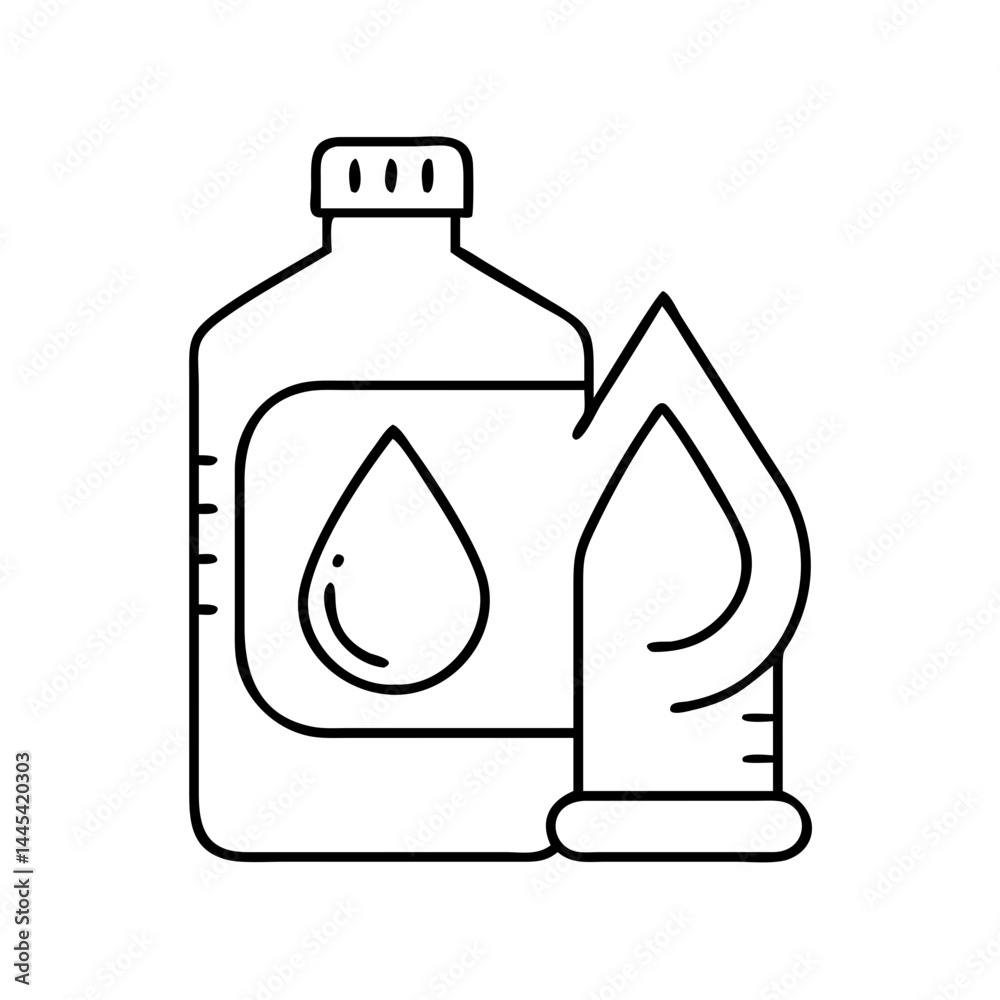 Obraz premium lubricants icon, lubricants line art - simple line art of lubricants, perfect for lubricants logos and icons