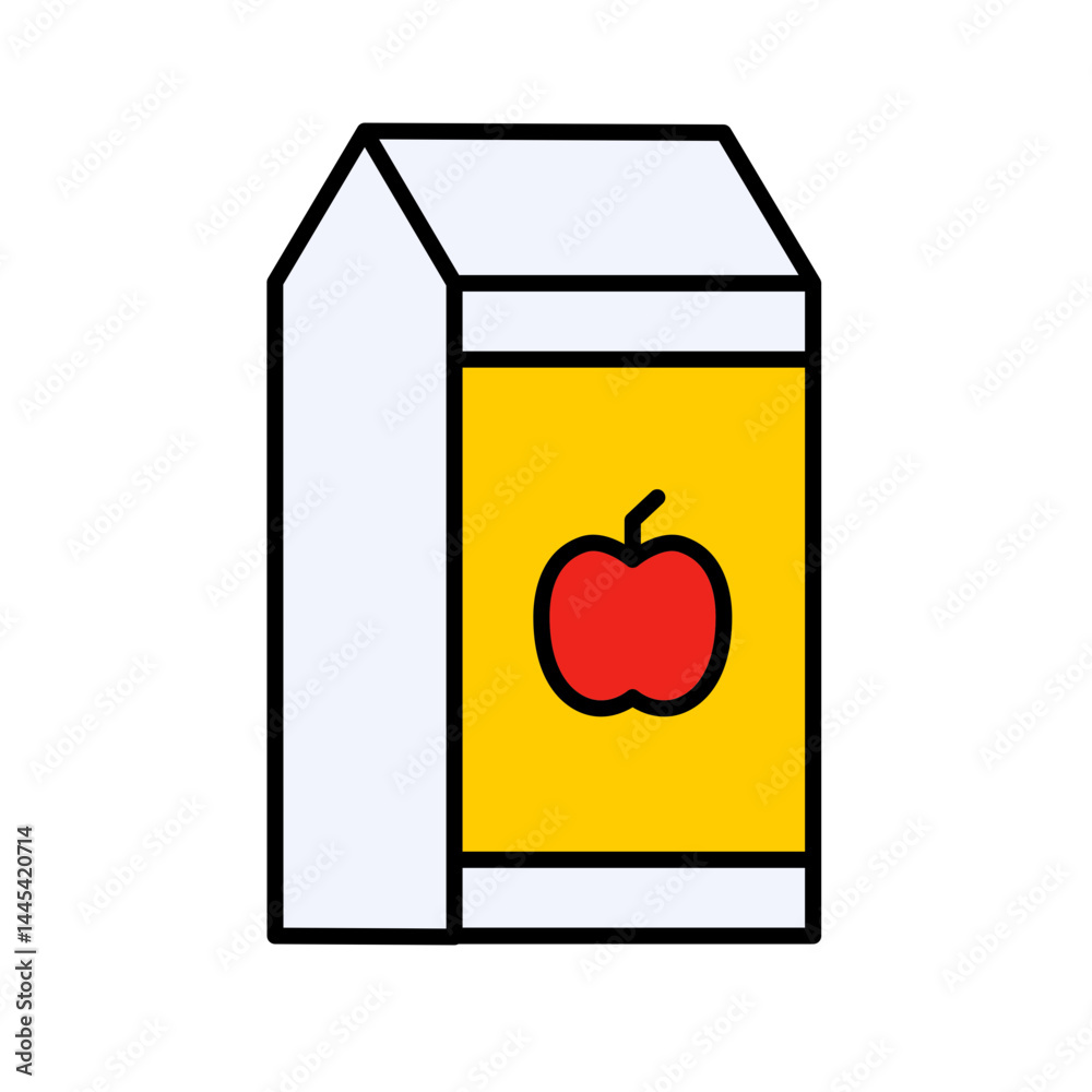 Juice Box Apple Juice Drink Packaging Line Icon Food Healthy Kids Flat Outline Vector Easy to Edit Symbol Juice Box Apple Juice Drink Packaging Line Icon Food Healthy Kids Flat Outline Vector Easy to Edit Symbol