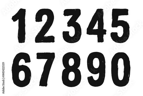 Distinctive vector icon representation of bold black numbers on a white background suitable for design projects and digital media