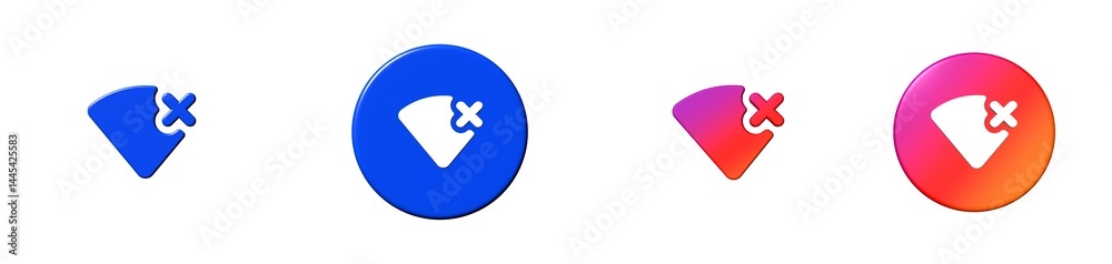 Obraz premium wifi x phosphor 3D icon