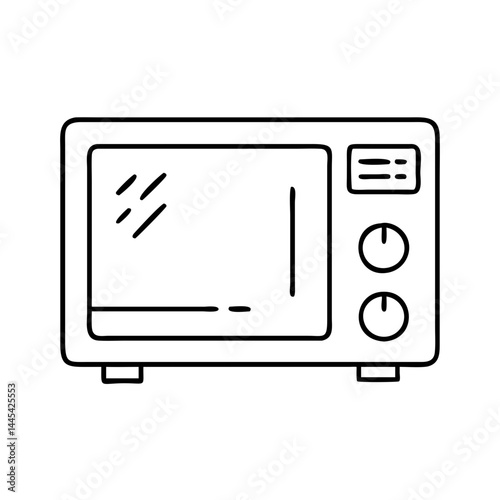 microwave oven icon, microwave oven line art - simple line art of microwave oven, perfect for microwave oven logos and icons