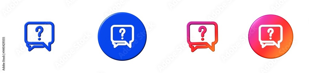 question help desk and support 3D icon question help desk and support 3D icon