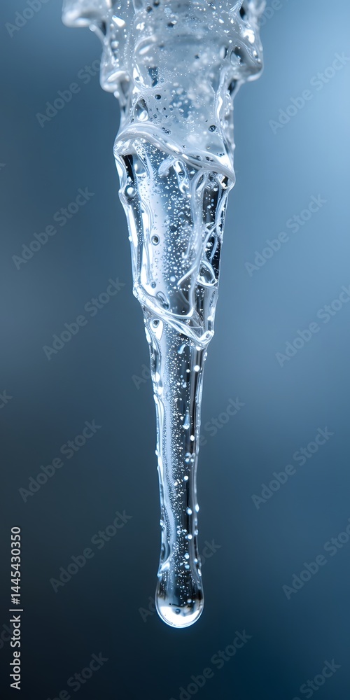 Frozen Water, A Close-up Look At Winter's Beauty. Jagged Ice Crystals Forming, Hanging Precariously. Transparent Icicle Dripping, Cold Beauty Shines. Winter Is Here Now. Frozen Water, A Close-up Look At Winter's Beauty. Jagged Ice Crystals Forming, Hanging Precariously. Transparent Icicle Dripping, Cold Beauty Shines. Winter Is Here Now.