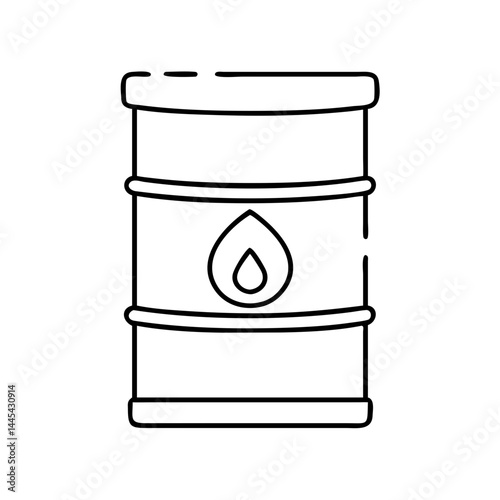oil barrel icon, oil barrel line art - simple line art of oil barrel, perfect for oil barrel logos and icons