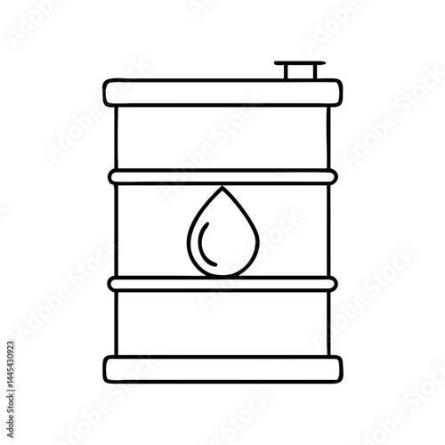 oil barrel icon, oil barrel line art - simple line art of oil barrel, perfect for oil barrel logos and icons