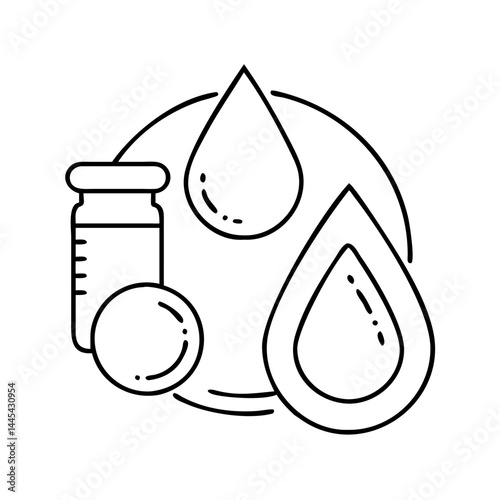 oil drop icon, oil drop line art - simple line art of oil drop, perfect for oil drop logos and icons