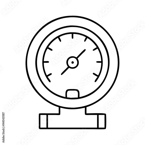 oil pressure gauge icon, oil pressure gauge line art - simple line art of oil pressure gauge, perfect for oil pressure gauge logos and icons