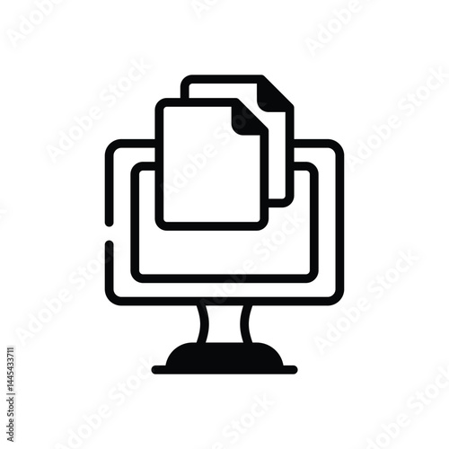 Digital Book Icon vector stock illustration