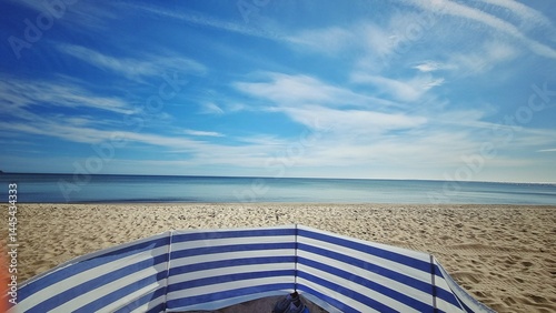 Strand blau weiß 