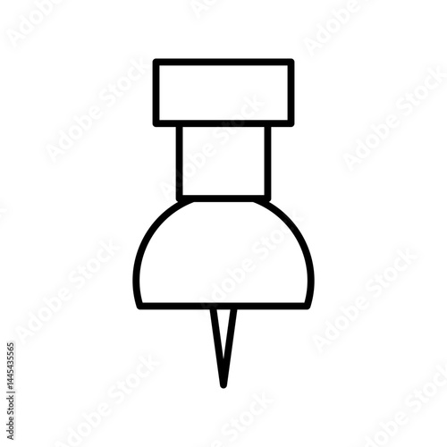 push pin line icon
