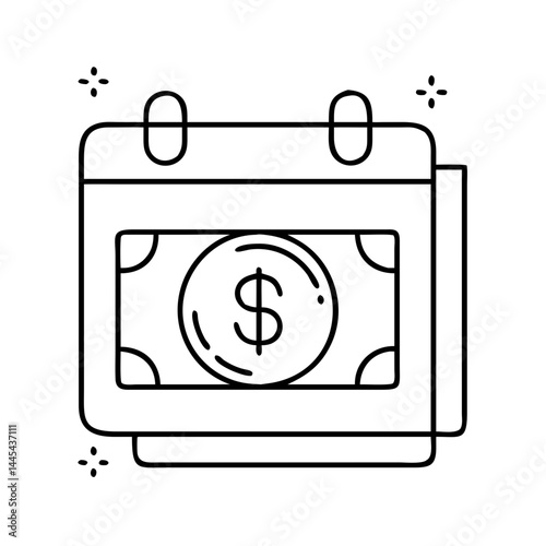 payday loan icon, payday loan line art - simple line art of payday loan, perfect for payday loan logos and icons