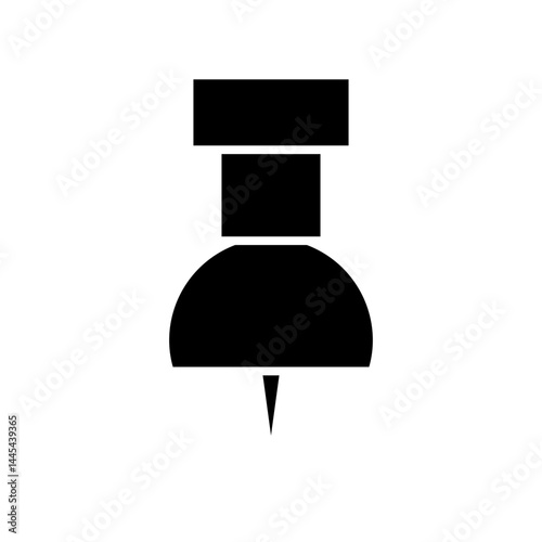 push pin glyph icon
