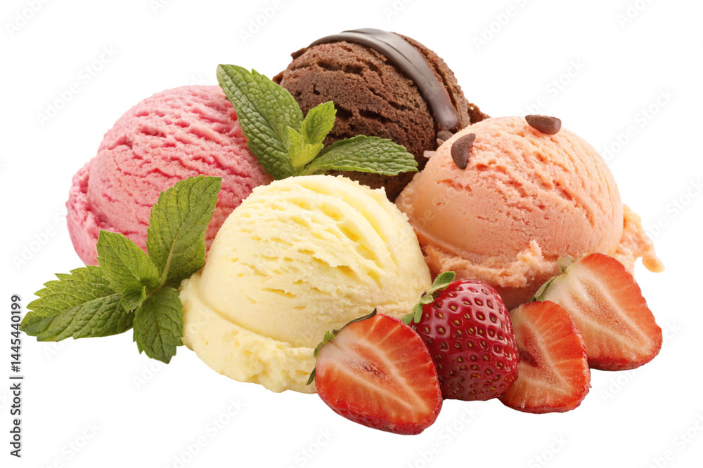 vanilla ice cream with chocolate