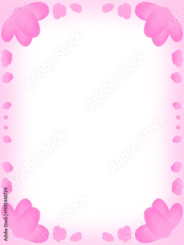 seamless pattern with pink flowers