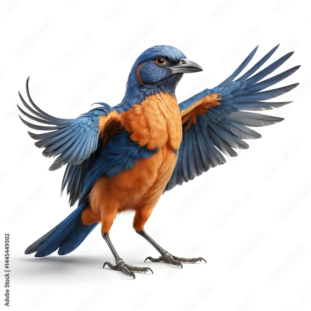 Fototapeta premium Orange-breasted Troupial Taking Flight