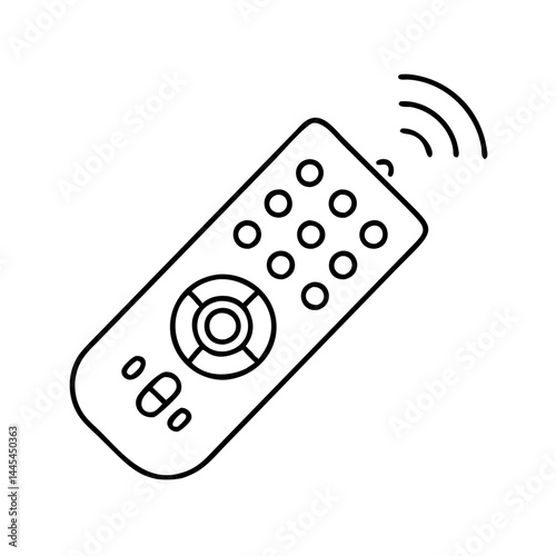 remote control icon, remote control line art - simple line art of remote control, perfect for remote control logos and icons