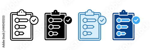 Task Prioritization Icon Set Multiple Style Collection