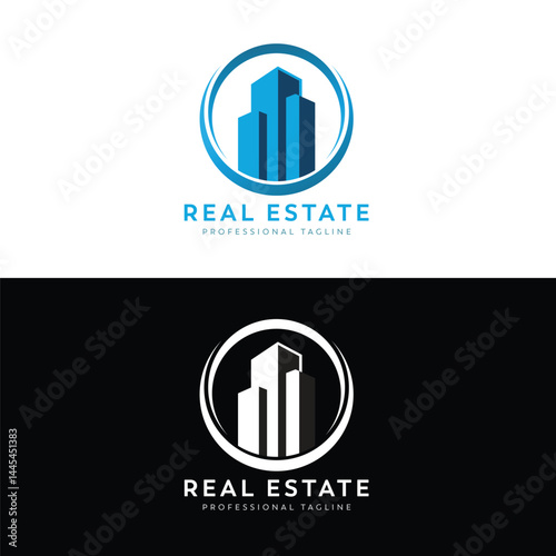Real estate logo vector construction property luxury Logo Template