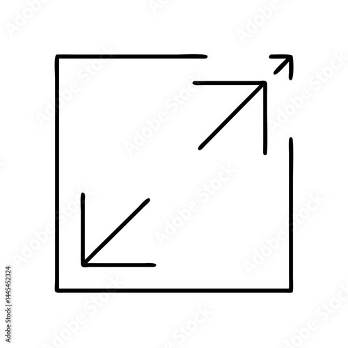 resize icon, resize line art - simple line art of resize, perfect for resize logos and icons