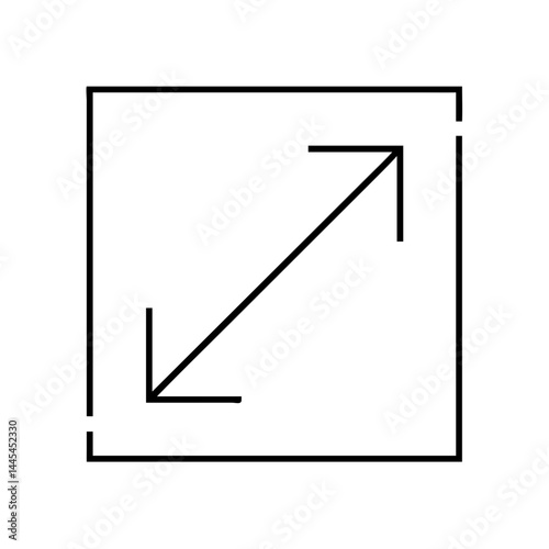 resize icon, resize line art - simple line art of resize, perfect for resize logos and icons