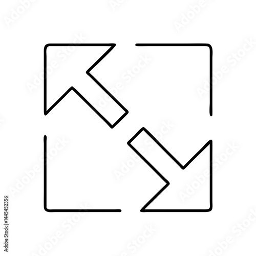 resize icon, resize line art - simple line art of resize, perfect for resize logos and icons