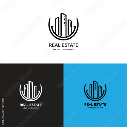 Real estate logo vector construction property luxury Logo Template