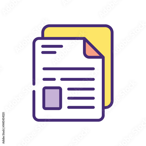 Document  Icon vector stock illustration