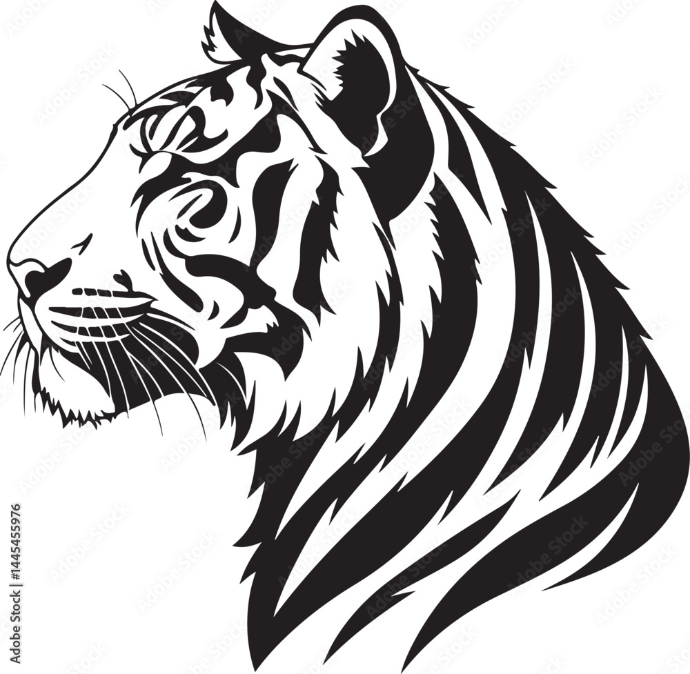 Obraz premium A silhouette tiger vector