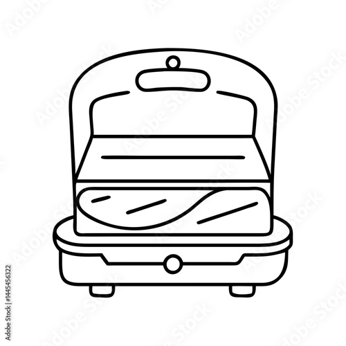 sandwich maker icon, sandwich maker line art - simple line art of sandwich maker, perfect for sandwich maker logos and icons
