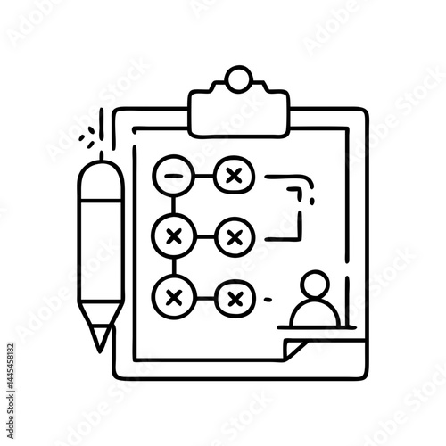 scenario planning icon, scenario planning line art - simple line art of scenario planning, perfect for scenario planning logos and icons