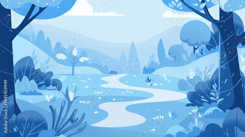 Light Blue Cartoon Anime Style Background: A Delightful Fusion of Whimsy and Visual Charm 