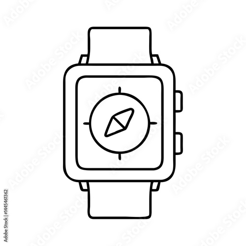 smartwatch icon, smartwatch line art - simple line art of smartwatch, perfect for smartwatch logos and icons