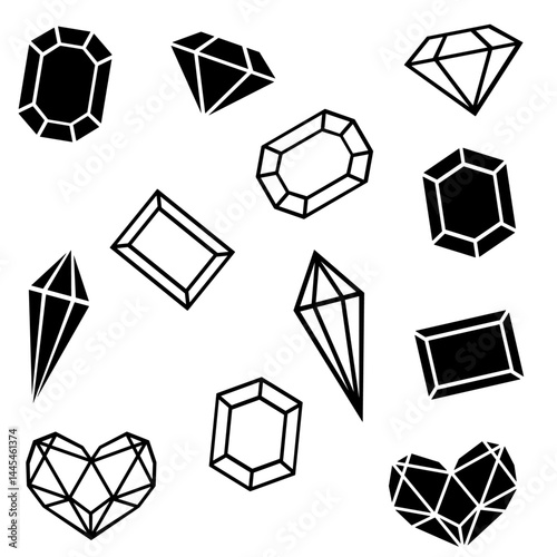 Jewel design art vector Diamantes