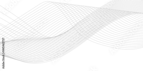 Dynamic minimal smoke sound line. Abstract glowing white slow speed stripe sound blend line smooth flow soundwave curve energy gradient vector futuristic digital outline line science design.	