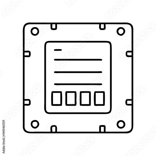 ssd icon, ssd line art - simple line art of ssd, perfect for ssd logos and icons