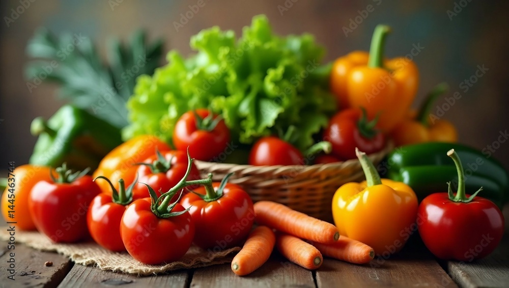 fresh vegetables on a wooden table fresh vegetables on a wooden table