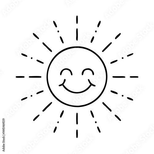 sun optimism icon, sun optimism line art - simple line art of sun optimism, perfect for sun optimism logos and icons