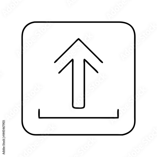 Free Download upload icon, upload line art - simple line art of upload, perfect for upload logos and icons - GFXLoad