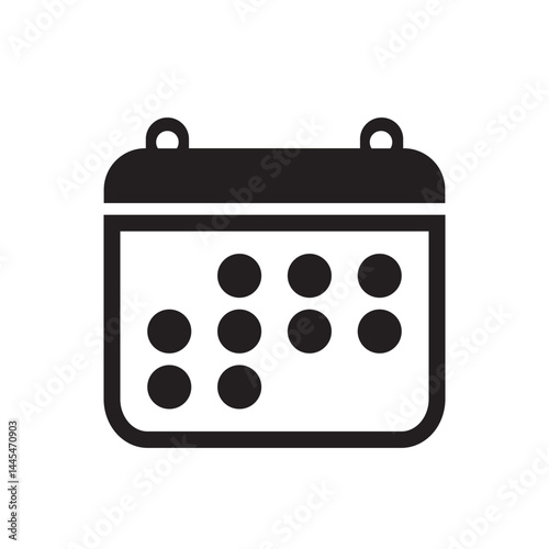 Minimalist Calendar Icon with Structured Layout