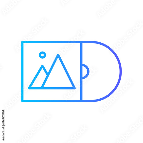 compact disc gradient icon