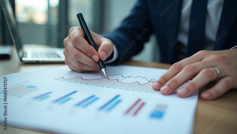 Financial analyst drafting report on tariff increase news projecting economic scenarios incorporating new duty rates trade volumes and sector sensitivity analysis in Photo Stock Concept and empty s Financial analyst drafting report on tariff increase news projecting economic scenarios incorporating new duty rates trade volumes and sector sensitivity analysis in Photo Stock Concept and empty s