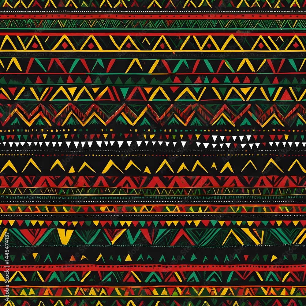 Vibrant Tribal Aztec Pattern Vibrant Tribal Aztec Pattern
