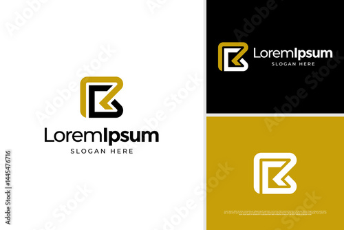 Letter B B type monogram concept business logo design template