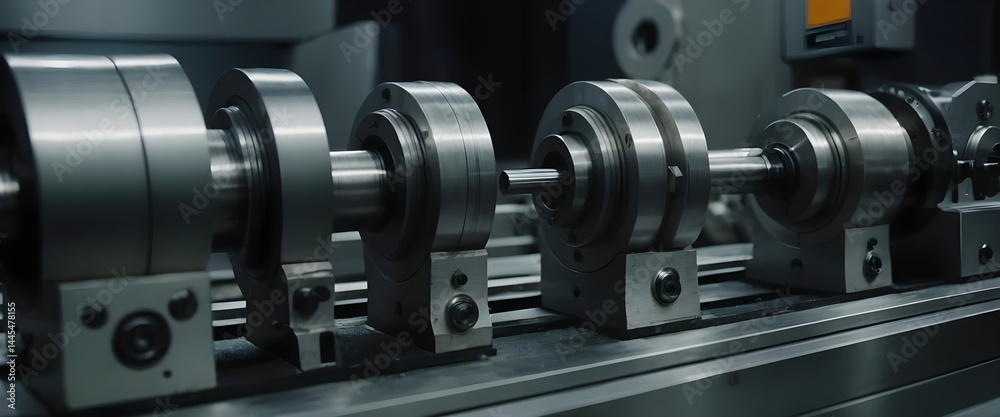 Fototapeta premium Industrial Precision Machining Process