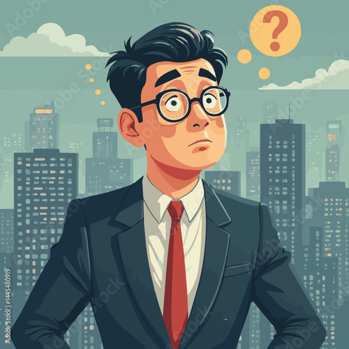 Professional Businessman at Office Desk – Corporate Manager Working on Laptop in Formal Suit and Tie, Surrounded by Documents in Modern Office Environment, Showcasing Leadership, Productivity,  
