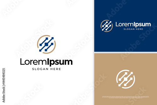 Star technology elegant logo vector design template