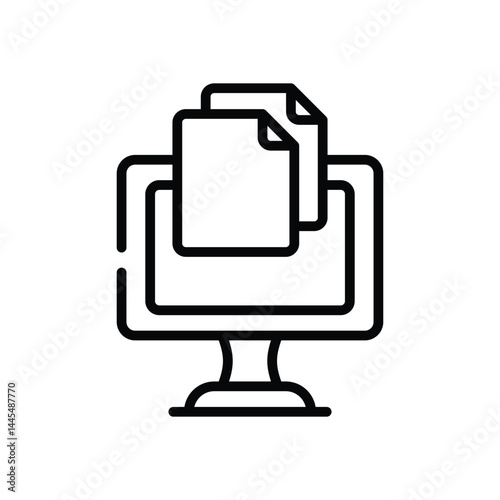 Digital Book Icon vector stock illustration