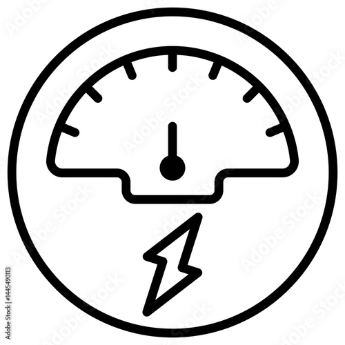 Gauge Simple Icon Vector Illustration Concept