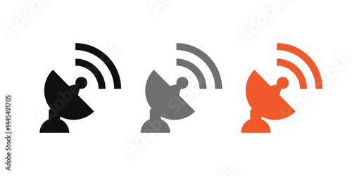 antena satelit illustration white backgroud icon